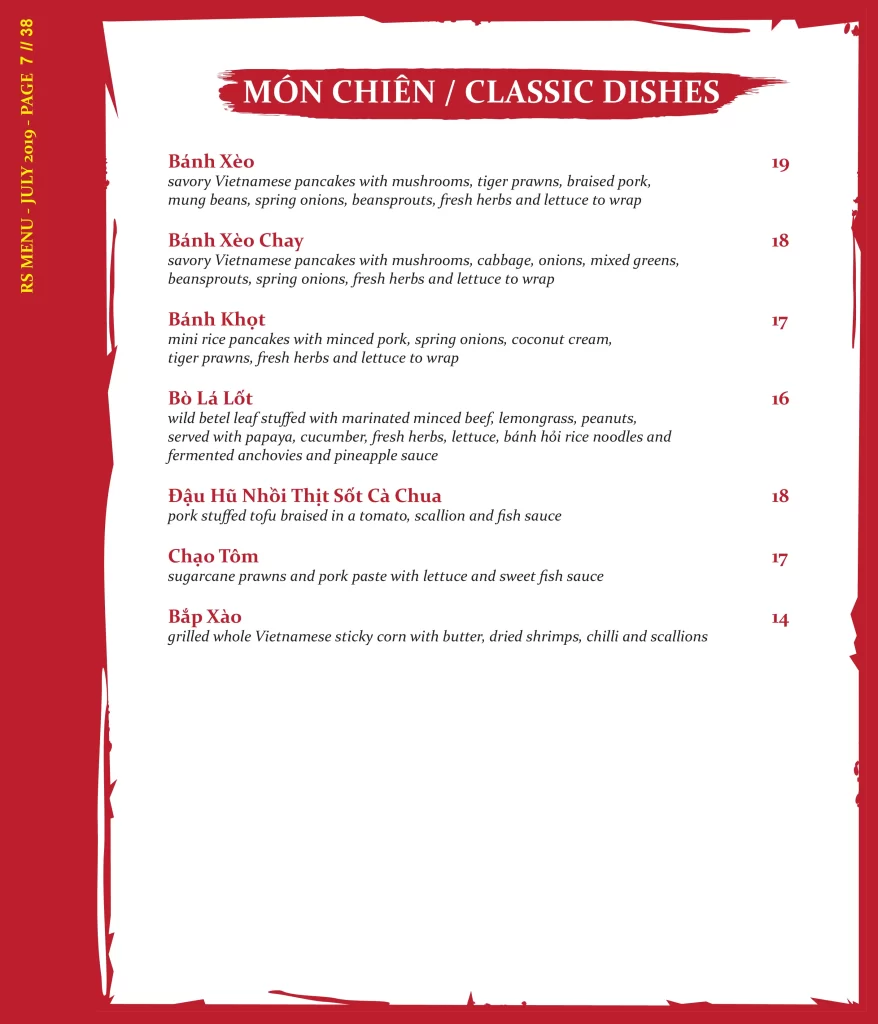 red sparrow classic dishes