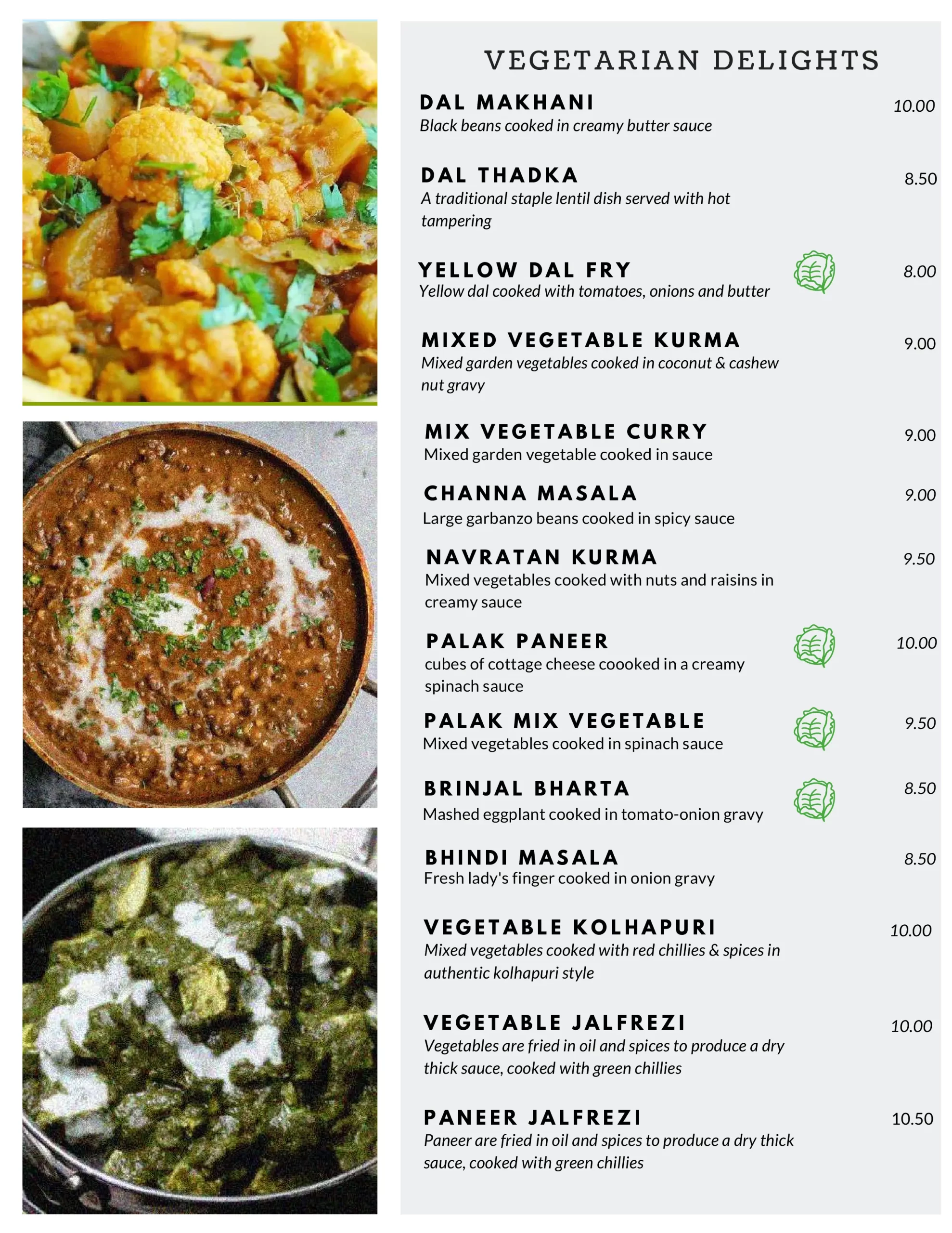 Phoenix Indian Restaurant with daal makhni & vegetable Menu Singapore 2022