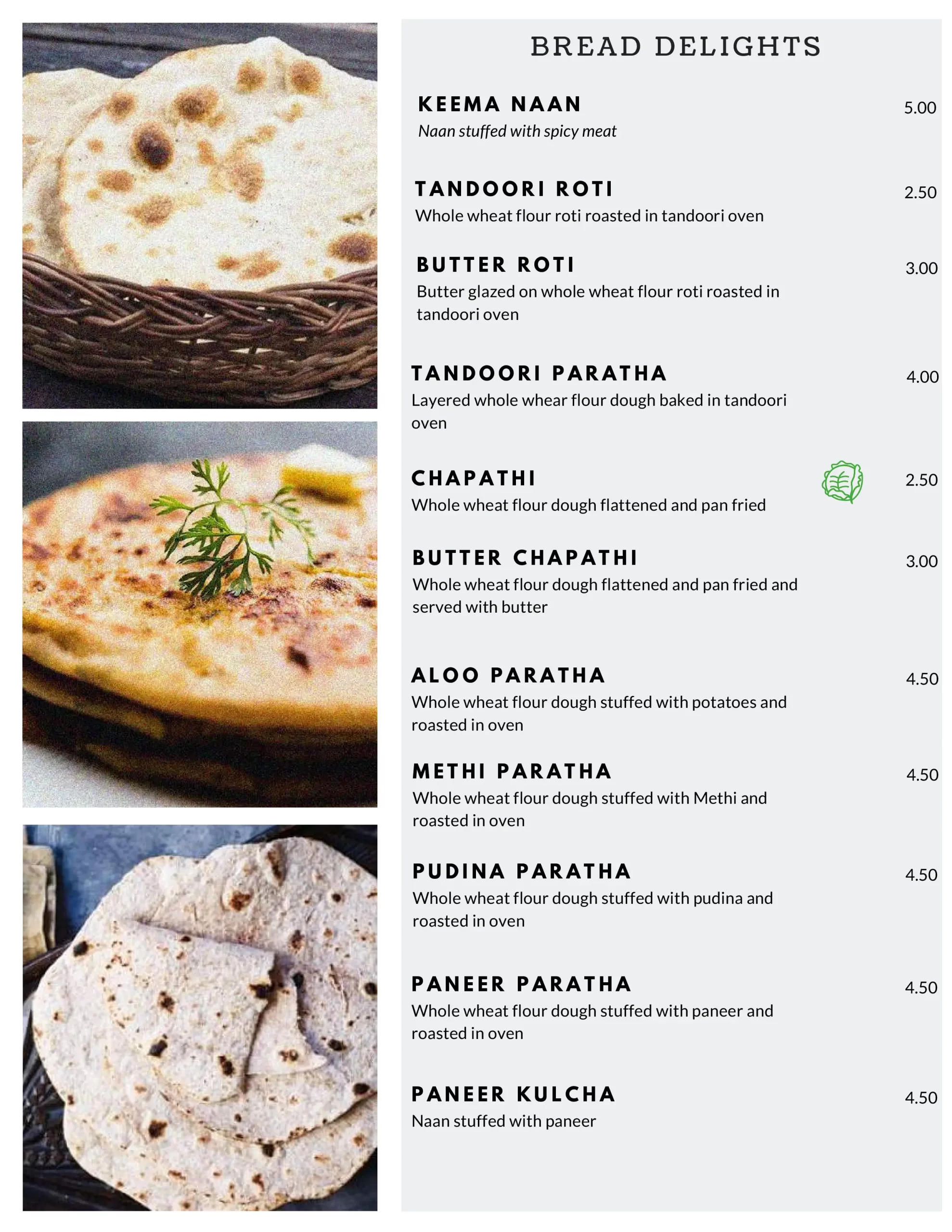 Phoenix Indian Restaurant with paratha Menu Singapore 2022