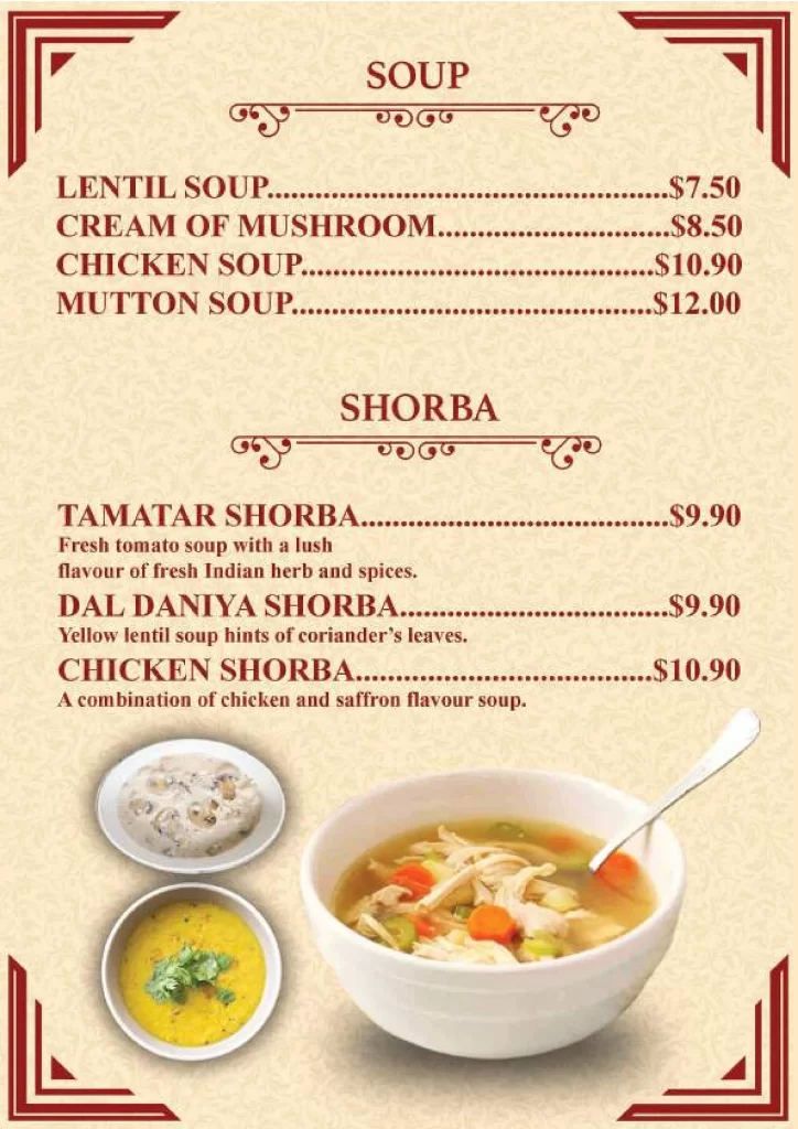 soup menu
