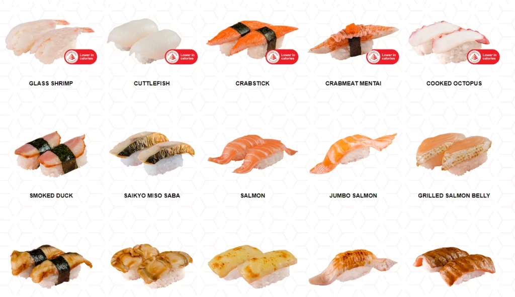 Sushi express menu