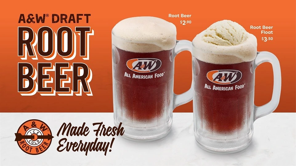 A&W Root Beer Menu