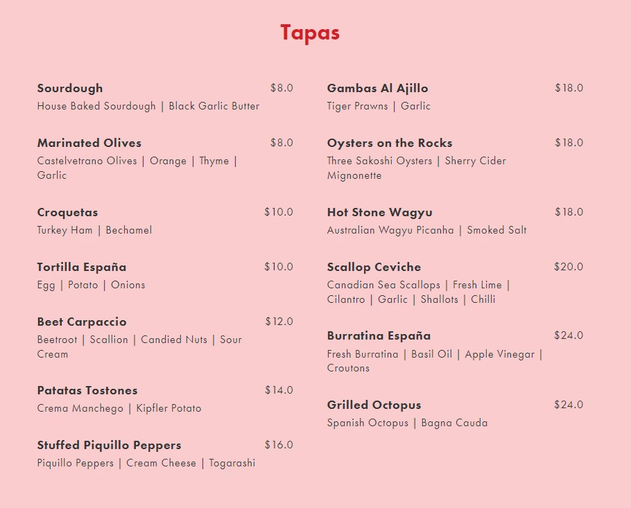 The great mischief singapore tapas menu