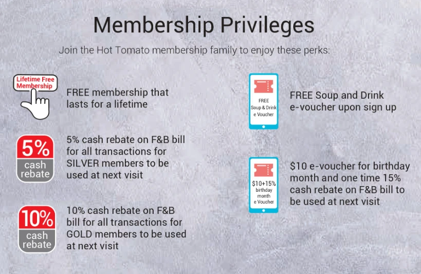 Hot Tomato Membership Privileges