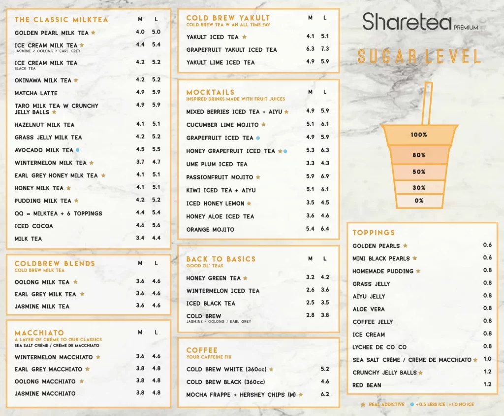 sharetea menu