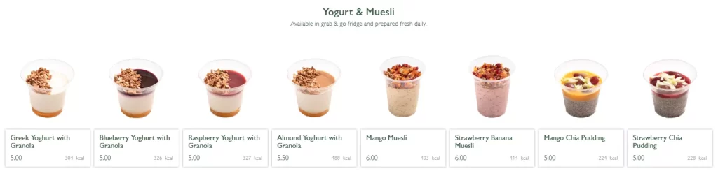 Yoghurt & Muesli Prices
