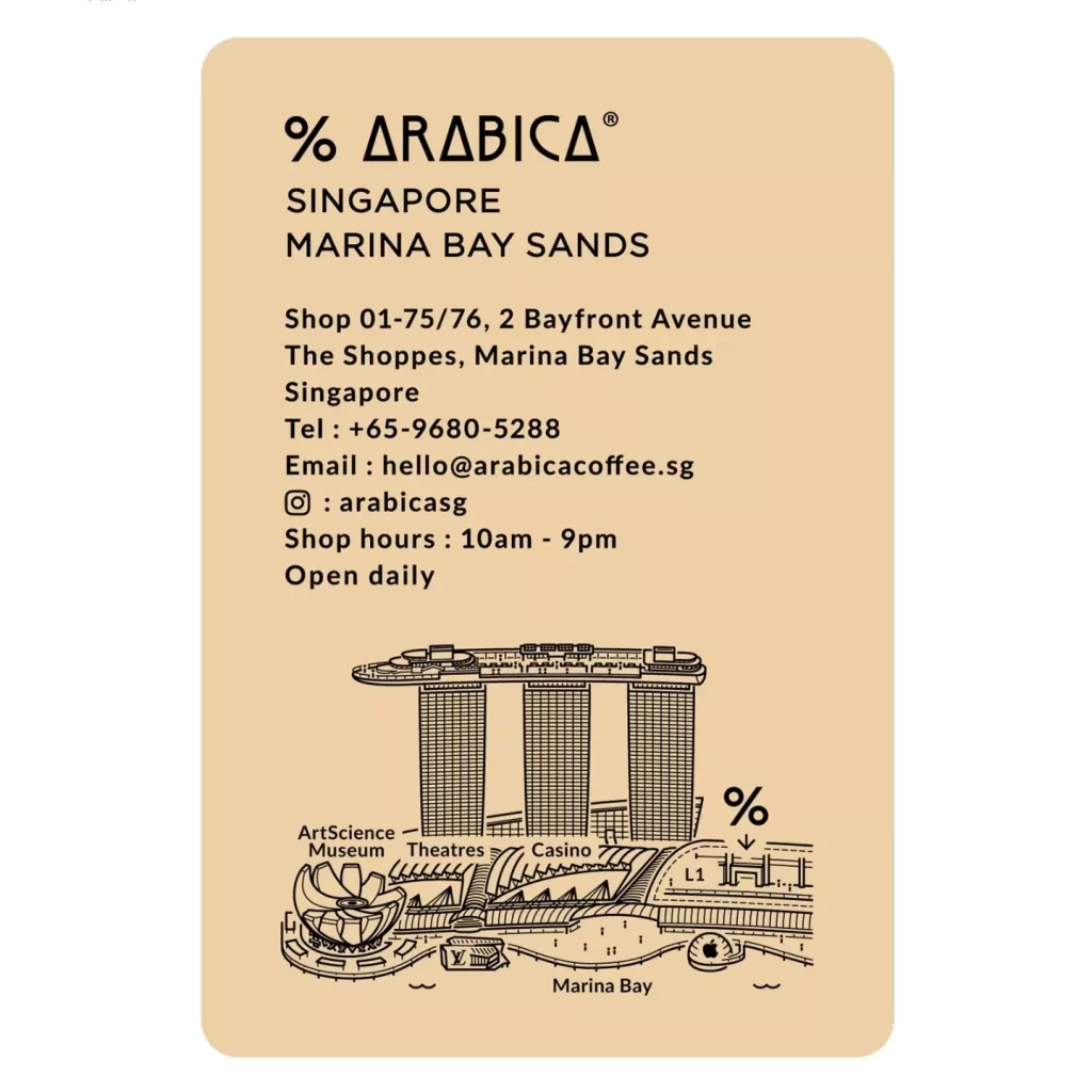 Arabica Singapore Marina Bay Sands