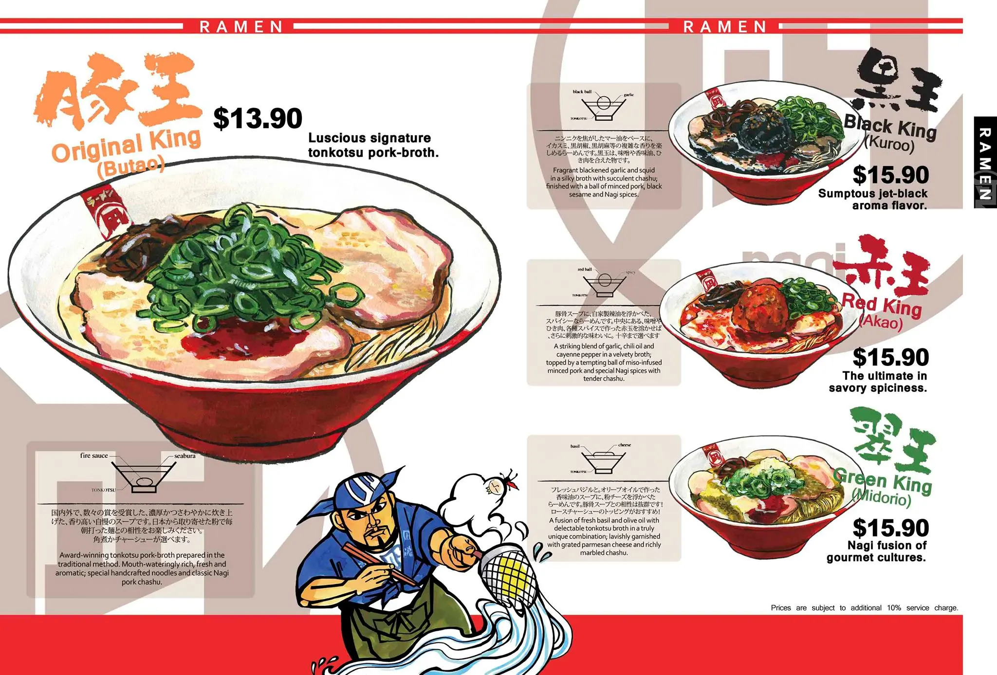 Ramen Nagi main menu