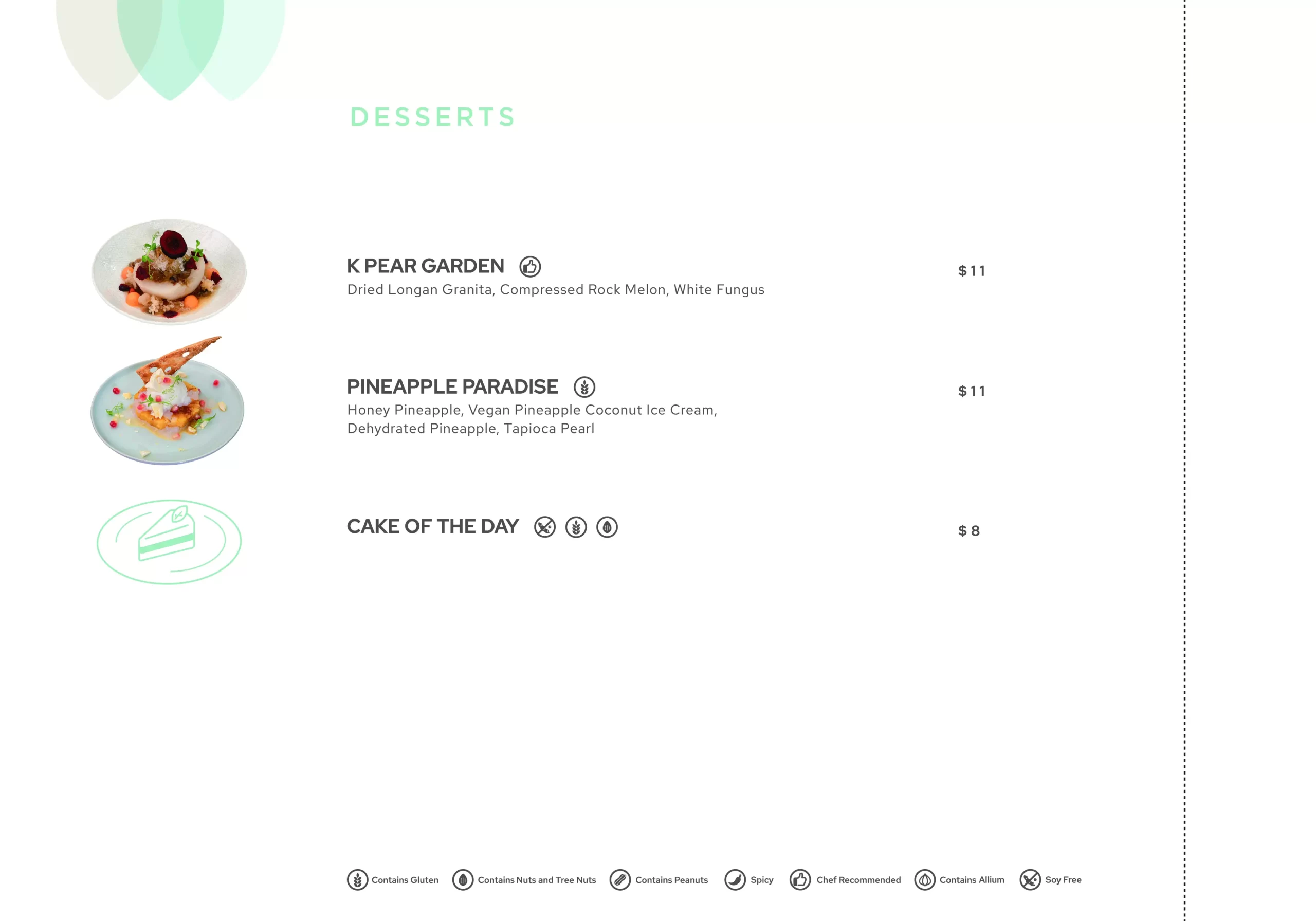 Green Common Menu 