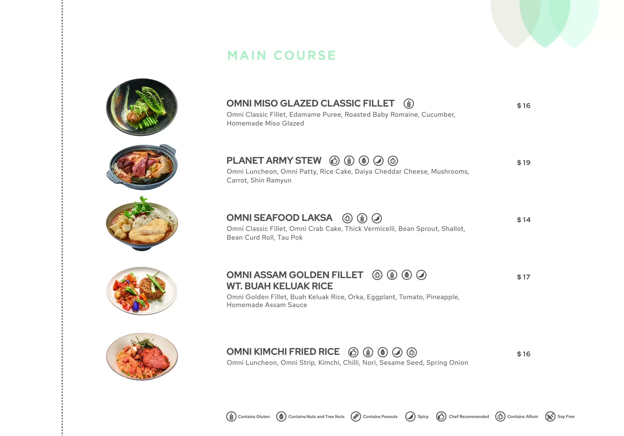 Green Common Menu 