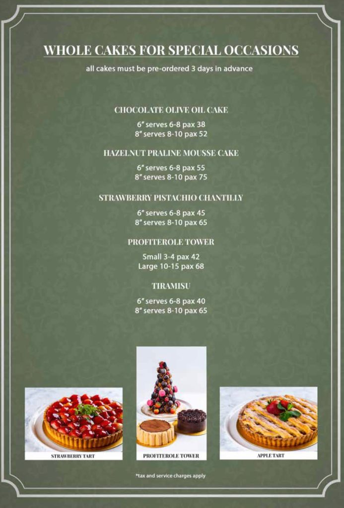 kuchina italian cake menu