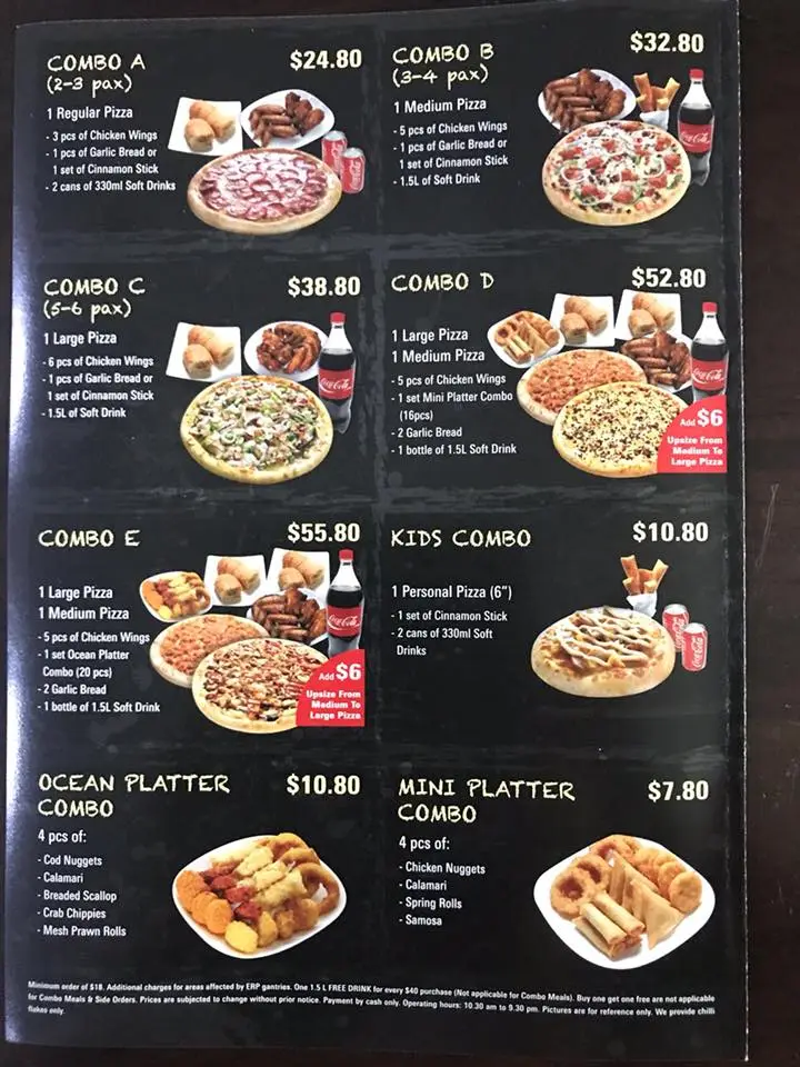 Rite Pizza Singapore pizza combos Menu & Price List 2022