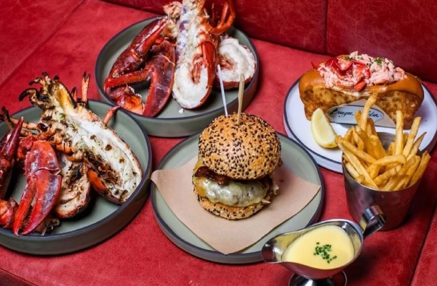 Burger and Lobster Menu