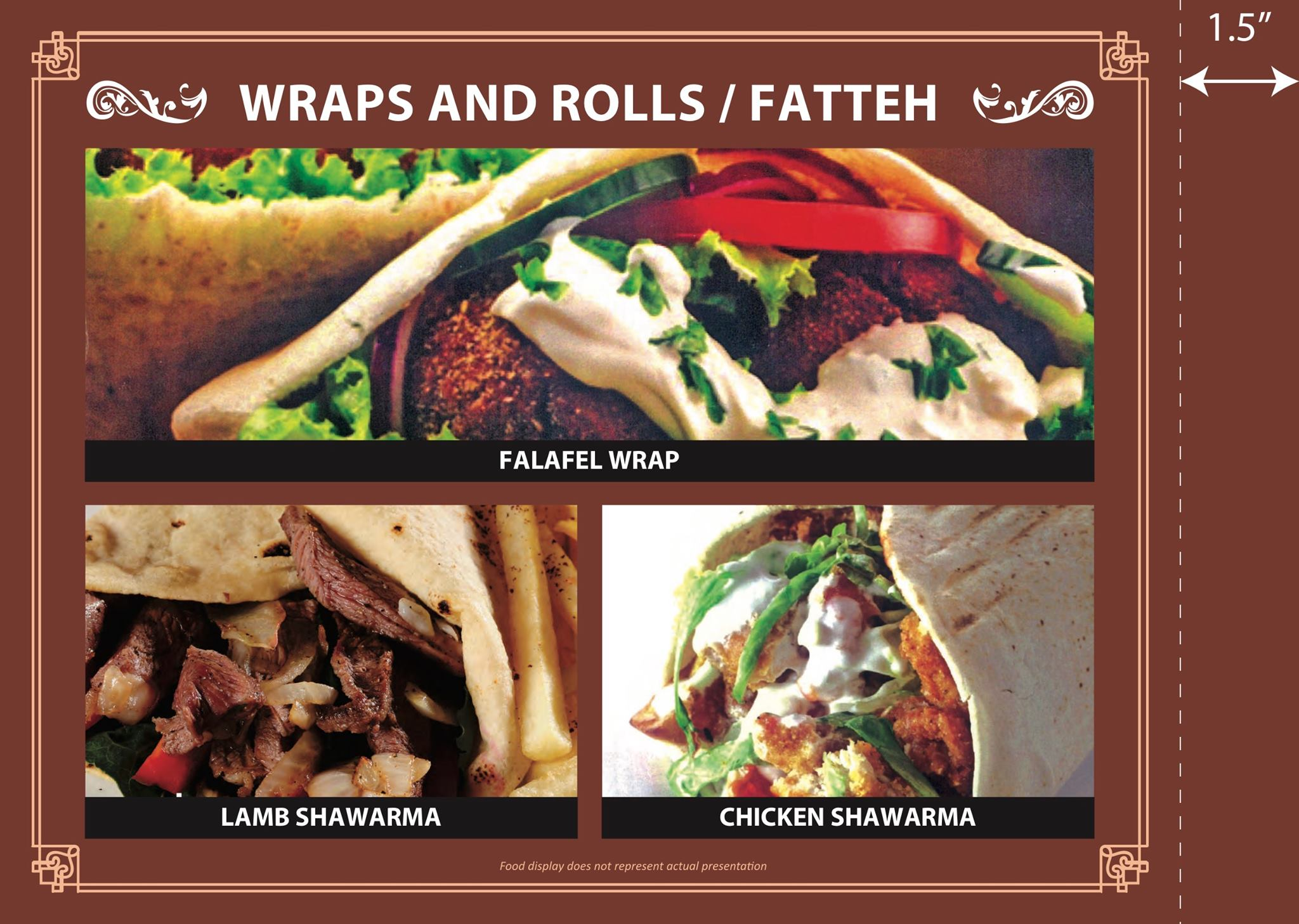 Byblos Grill wraps and rolls and fatteh