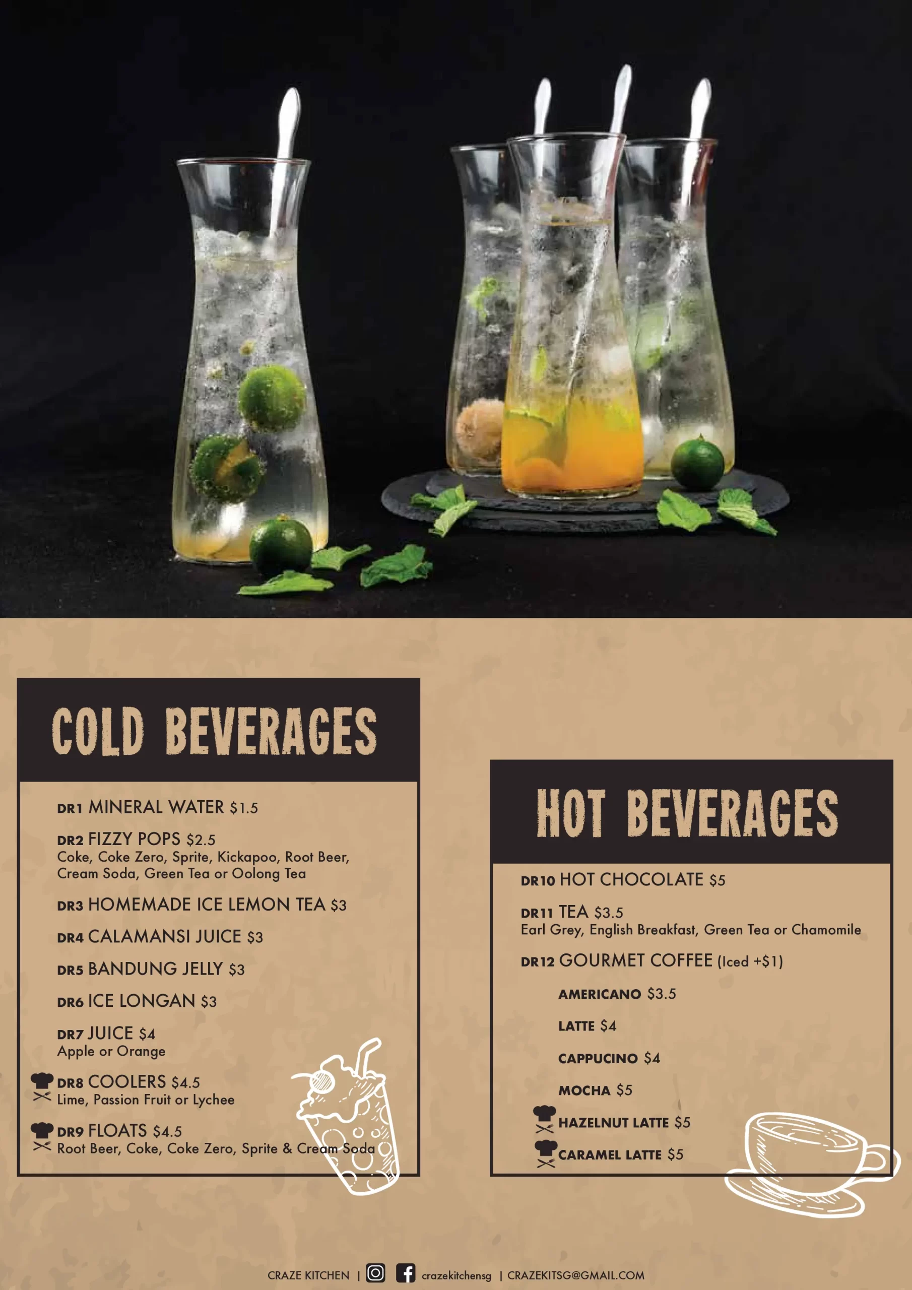 beverages menu