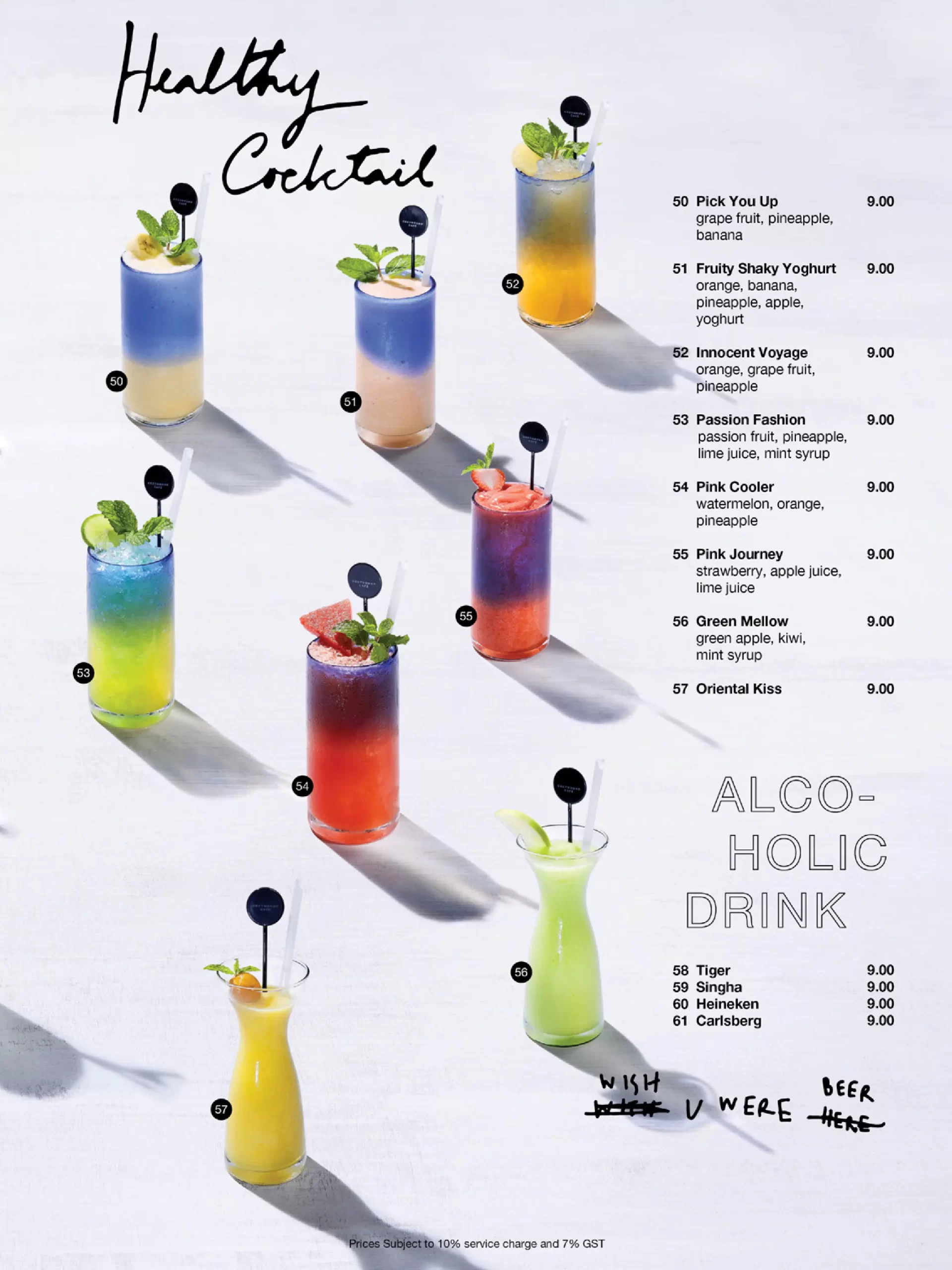 Greyhound Café Singapore drink , juice, Menu & Price List  2022