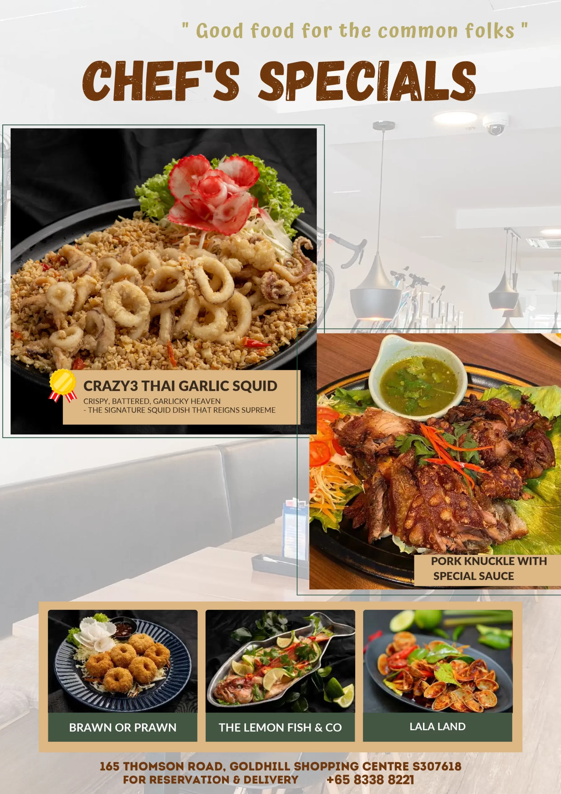 ThaiLily Restaurant Singapore chef's , Menu & Price List 2022