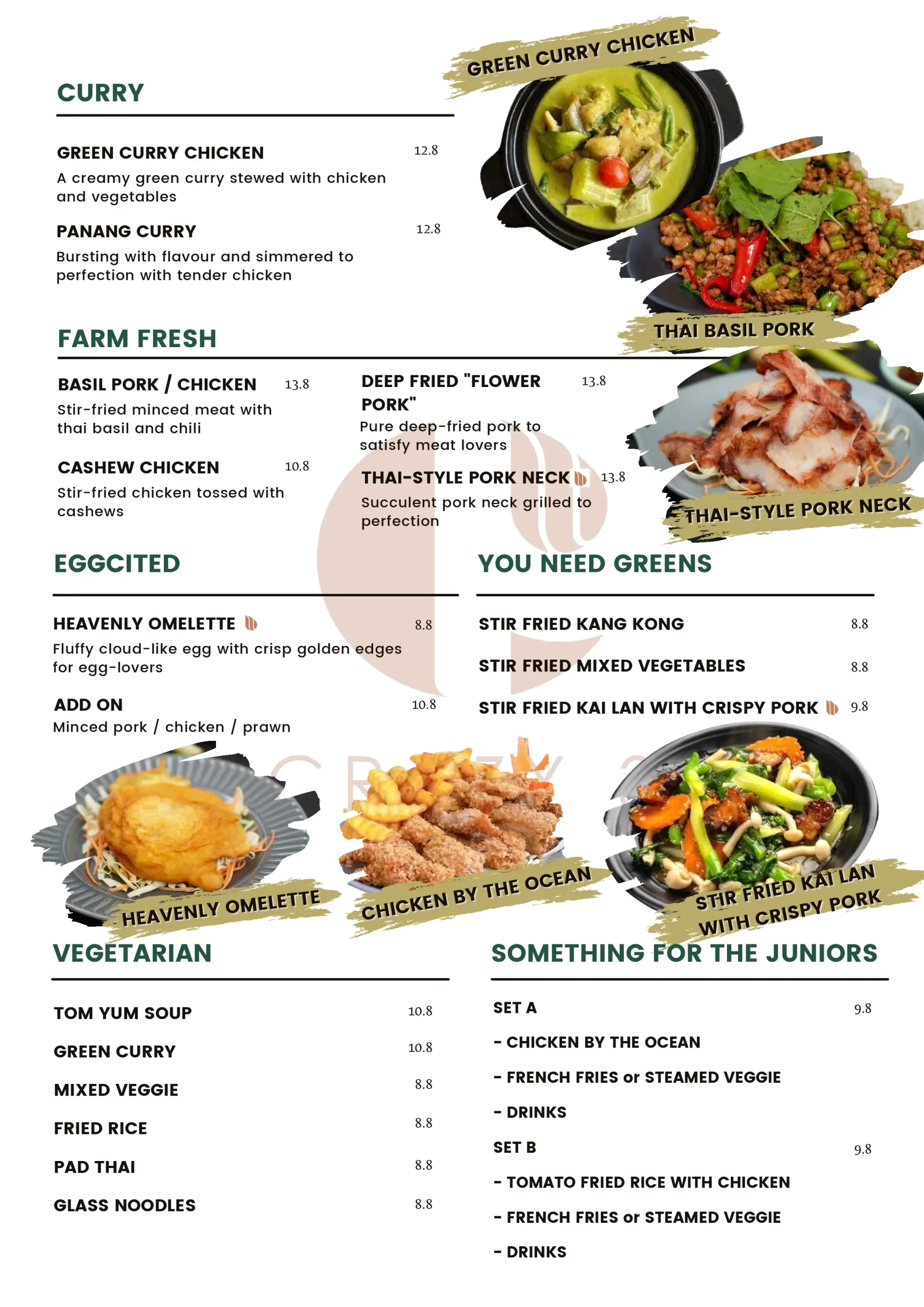 ThaiLily Restaurant Singapore curry , menu