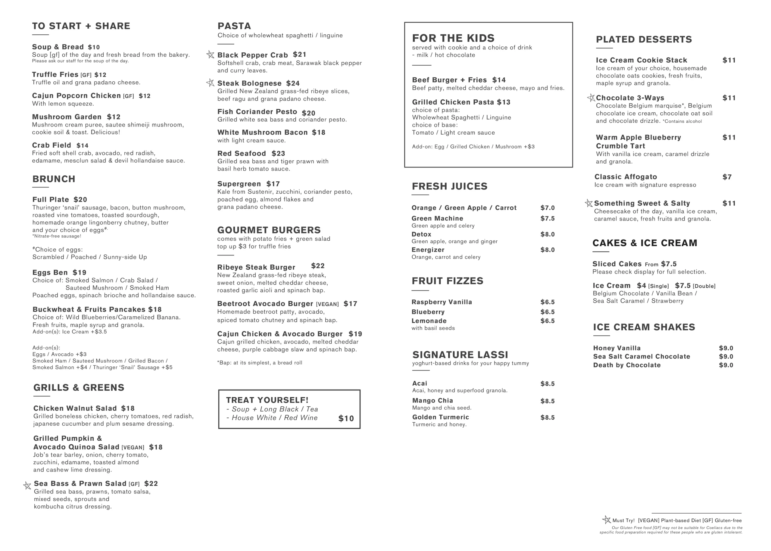 Cedele Bakery Cafe Menu