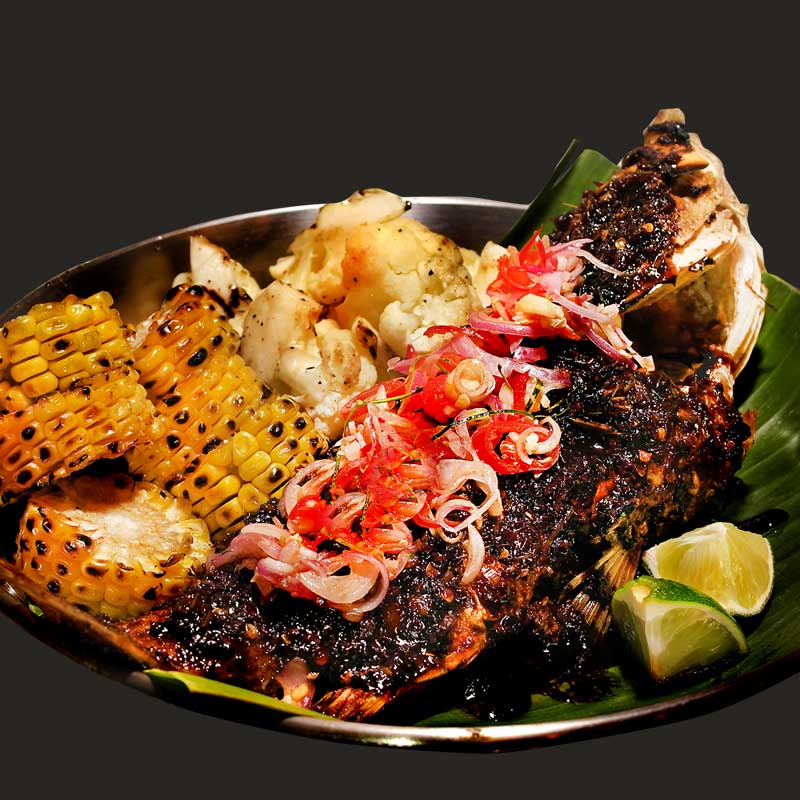 Charcoal Grilled Flower Grouper