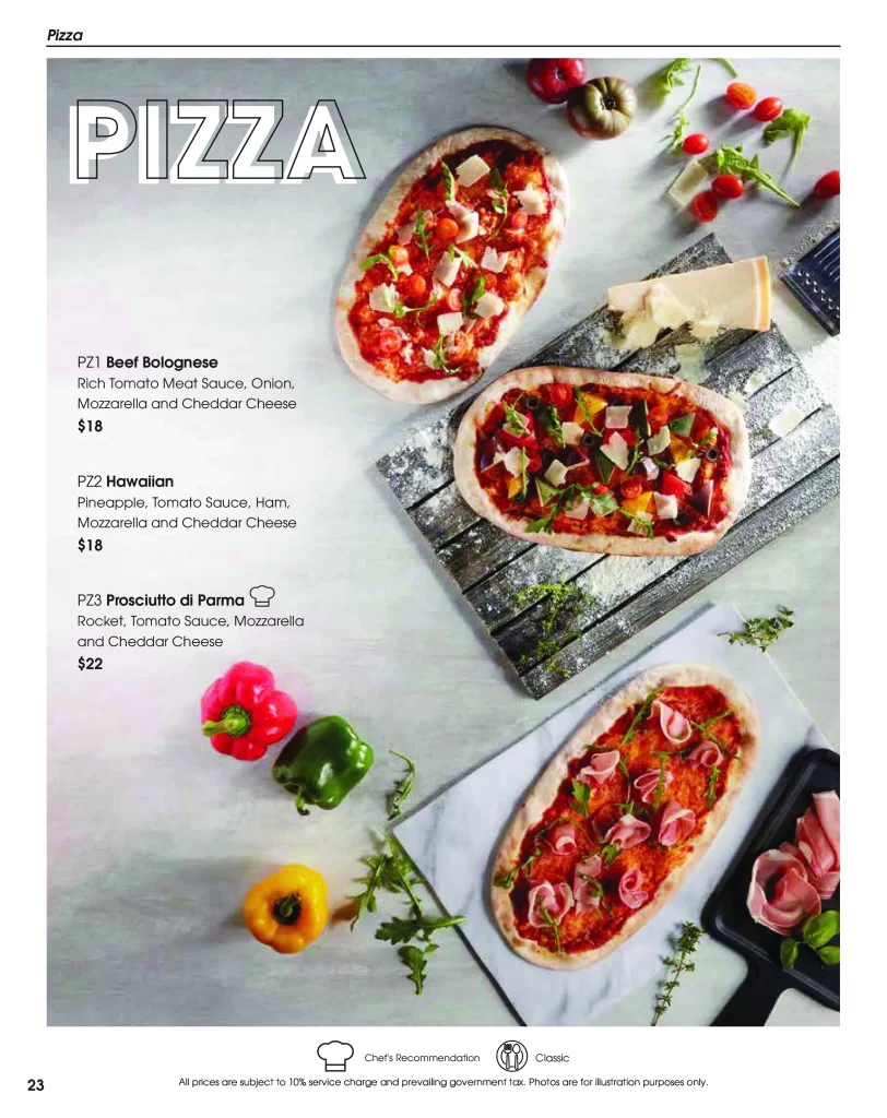 Collins Pizza Menu