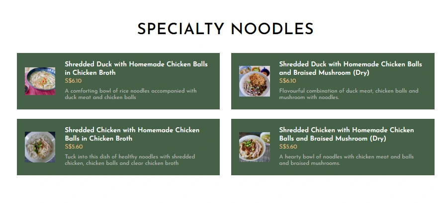 Specialty Noodles