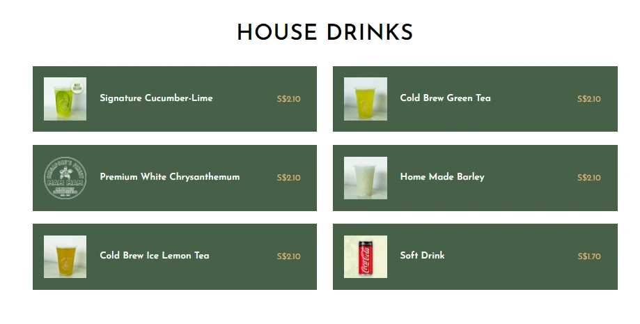 House drinks