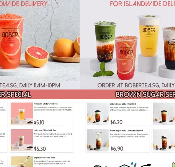 Bober Tea Menu
