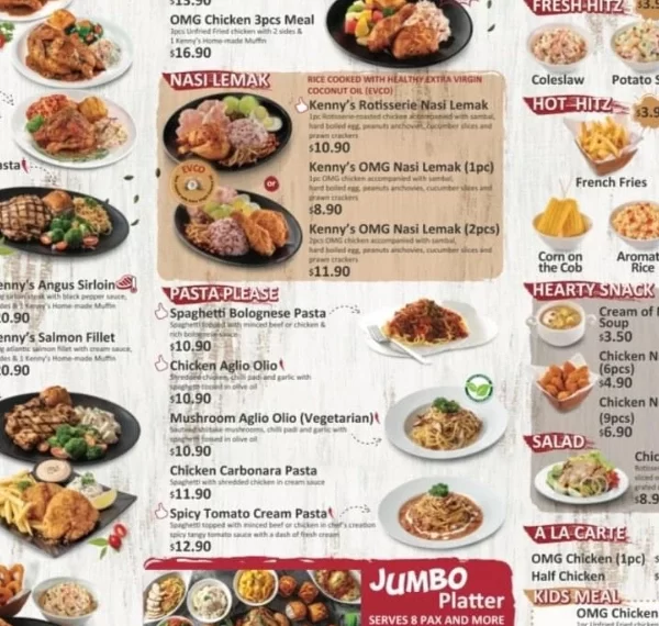 Kenny Rogers Roasters Menu