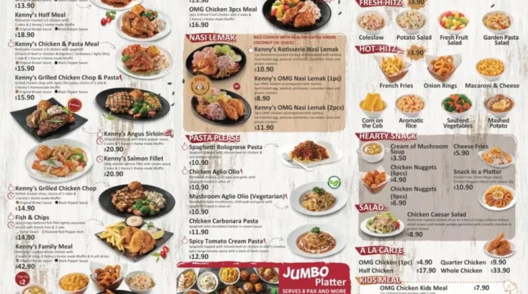 Kenny Rogers Roasters Singapore Menu Prices Updated 2023