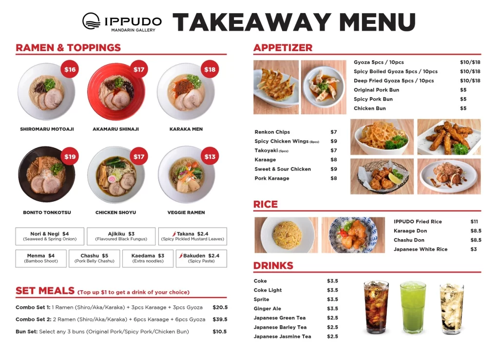 ippudo takeaway menu
