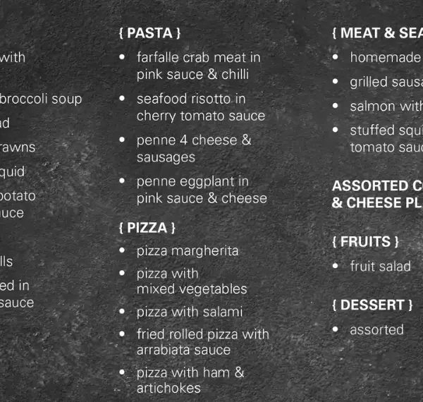 Al Forno Menu