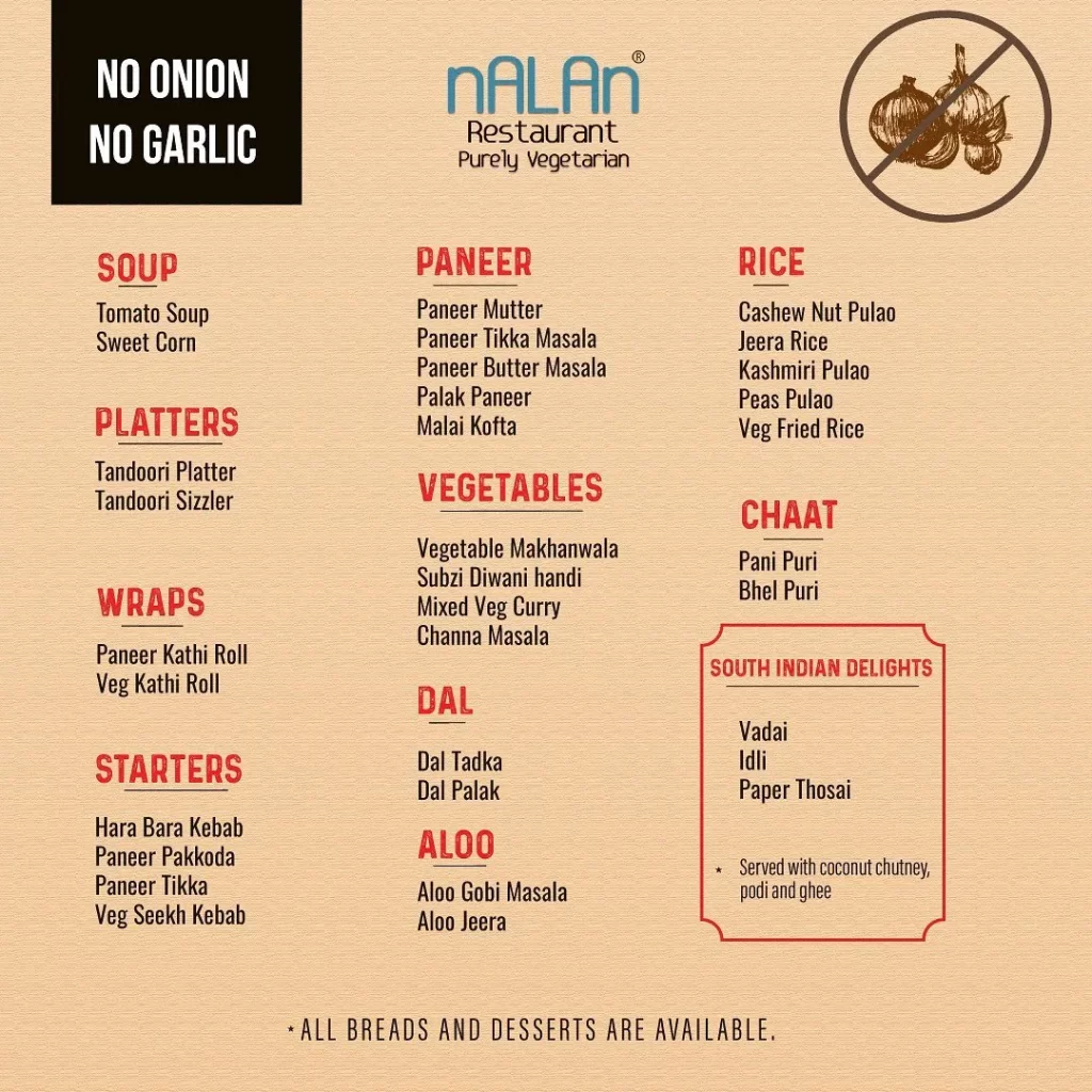 Nalan No Onion No Garlic Options
