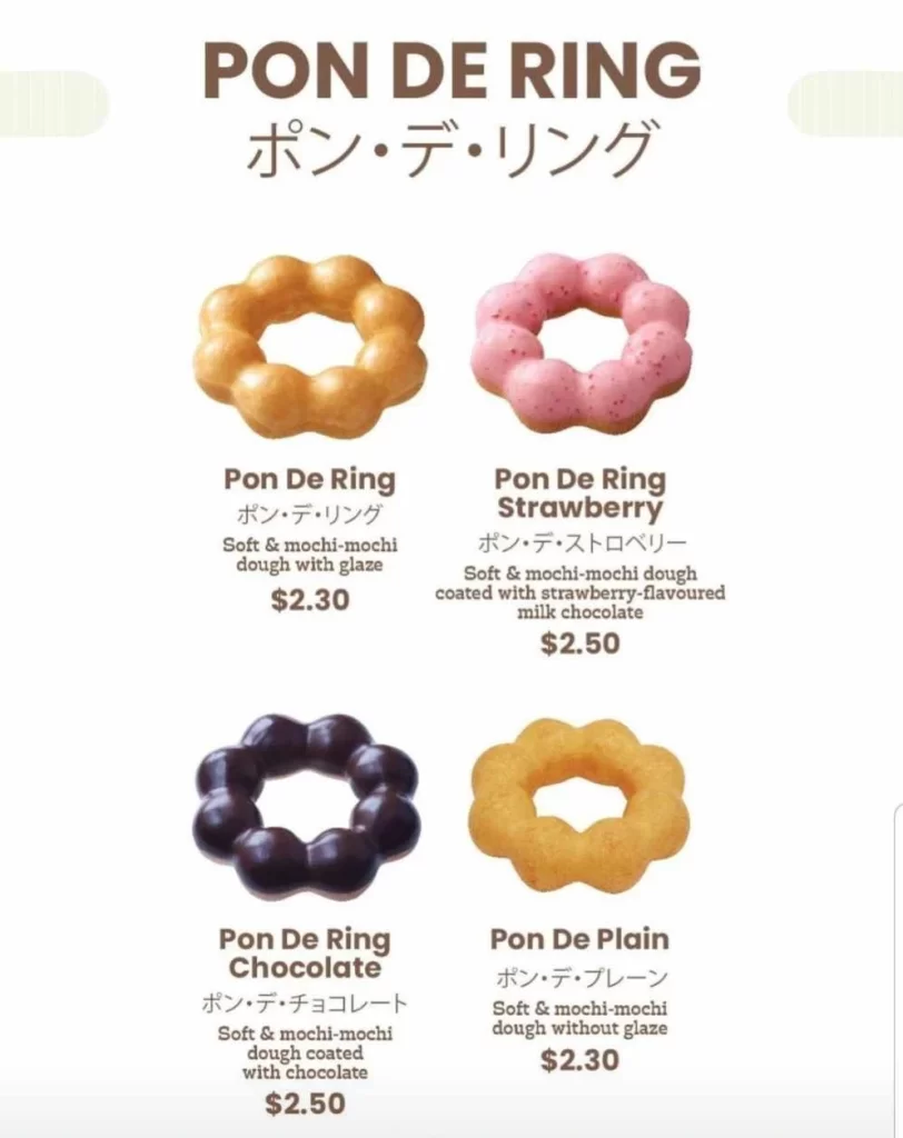 Mr Donut Menu Pon De Ring