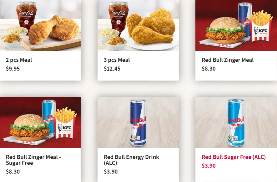 KFC Singapore Menu Prices Updated Apr 2024