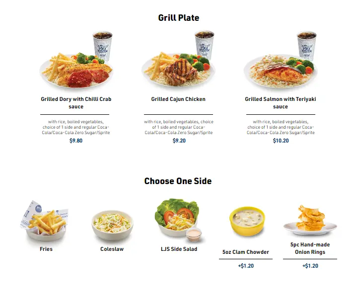 Long John Silver Grill Plate prices