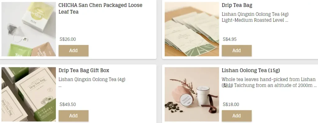 CHICHA SAN CHEN GIFT SETS & TEA LEAVES PRICES