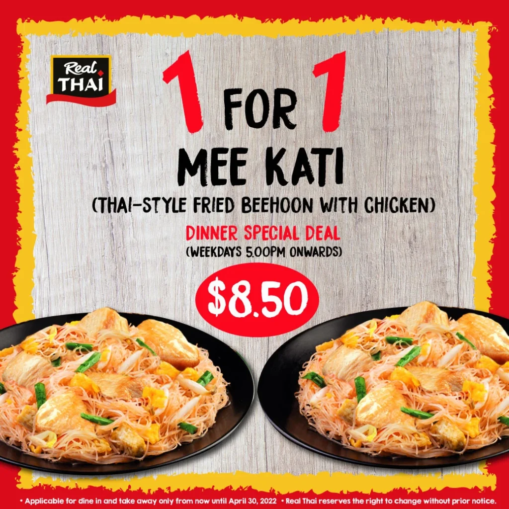Real Thai 1 for 1 promotion