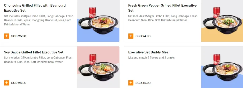TANYU SET MEALS PRICES