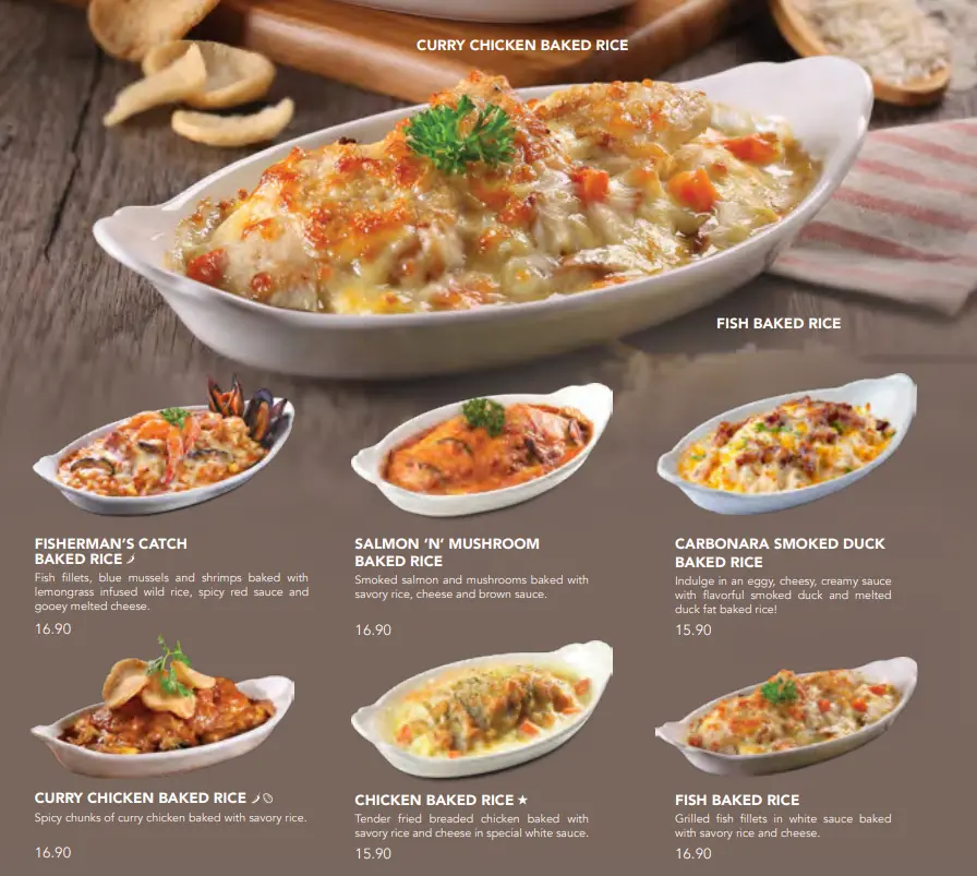 SWENSENS BAKED RICE PRICES