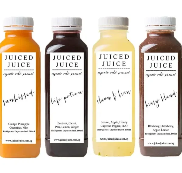 juiced juice menu